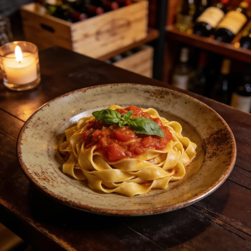 Pasta Steinpilze, Parmaschinken, Parmesan